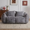 Lyngins Giant Bean Bag Chair, Oversized Rabbit Fabric Lazy Chair with High-Density Foam, 2-Seater Accent Chair, Fluffy Loveseat Bean Bag Sofa Chair - 2 of 4