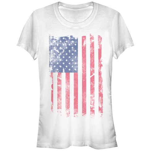 Juniors Womens Lost Gods American Flag Usa T-shirt - White - Medium ...