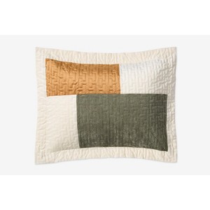 BrylaneHome Modern Velvet Patchwork Sham - 1 of 4