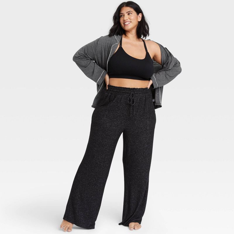 Women's Perfectly Cozy Wide Leg Lounge Pants - Stars Above™, 3 of 4