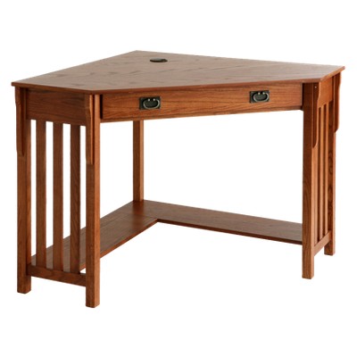 Mission Corner Desk Oak - Aiden Lane