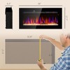 36" Recessed or Wall-Mounted Electric Fireplace Heater with Remote, Adjustable Flame Color & Brightness - 3 of 4