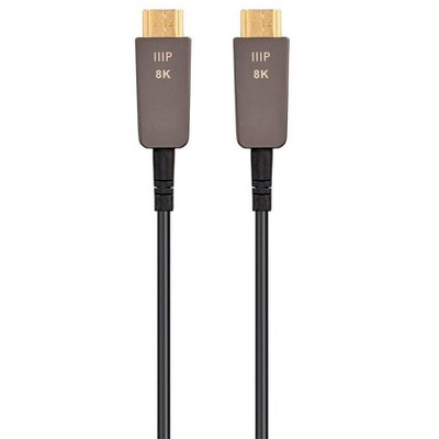 Monoprice Ultra High Speed HDMI Cable - 40 Feet - Black, 8K@120Hz, Dynamic HDR, 48Gbps, Fiber Optic, eARC, AOC, YCbCr 4:4:4 - SlimRun AV Series