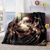 Lomsoe Vintage Santa Claus & Reindeer Print Flannel Blanket - All Seasons Soft and Warm Throw Blanket for Bed, Napping, Camping, Travel, Office - 4 of 4