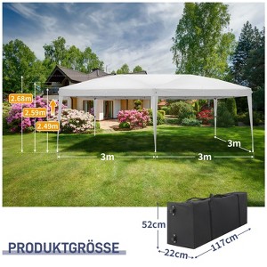 Karl Home | 20 Ft. W x 10 Ft. D Steel Pop-Up Canopy with Four 10 FT. Windows and Two 10 FT. Doors - 1 of 1