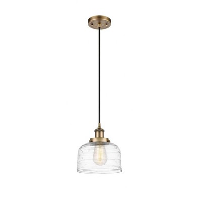Bell - 1 Light Cord Hung Mini Pendant In Industrial Style-10 Inches Tall and 8 Inches Wide