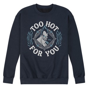 Men's - Disney Villains - Hades Too Hot For You Graphic Fleece Sweatshirt - 1 of 4