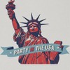 Rerun Island Women's Party In The Usa Americana 4Th Of July Short Sleeve Graphic Cotton Baby Tee - Cloud Dancer XL - 2 of 4