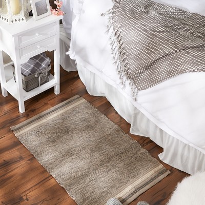 Stone Variegated Handwoven Recycled Cotton 2x3 Ft Area Rug