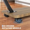 End Table with Rolling Wheels, C Shaped Side Table for Couch, TV tray Table with 2-layer Storage Shelves for Small Spaces, Living Room - 2 of 4