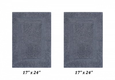 Better Trends 2-Piece Medallion Bath Rug Set - Gray/Natural