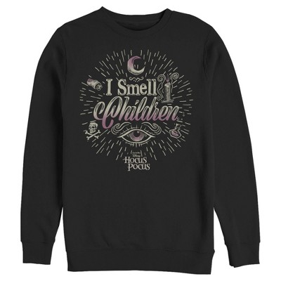 Men s Disney Hocus Pocus Witches Smell Children Sweatshirt Black Large Target