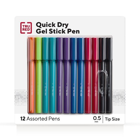 12 Colors Ball Point Gel Pens 0.5 mm Ink Fine Point Note Taking