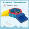 Infans 3 PCS Baby Foam Climbing Blocks w/Ball Pit Triangle Stair 100 Ocean Balls - 2 of 4