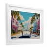Stupell Industries Classic Car in Tropical Town Framed Print Under Glass Art, White, 23" x 17" - 2 of 4