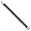 Black Bow Jewelry Men's Polished Stainless Steel and Black Leather Bangle Bracelet - 2 of 4