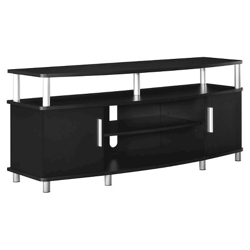 Adjustable Storage Tv Stand For Tvs Up To 50 Black Wood Grain Finish -  Room Essentials™ : Target