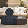 COZONY 36/48/56" Propane Fire Pit Table, 50,000 BTU Dual-Use Outdoor Heater with Wind Guard & Cover - 3 of 4