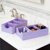 Household Essentials Set of 2 3-Section Drawer Trays Iris Heather: Stackable Storage & Organization, Purple Decorative Boxes - 2 of 4