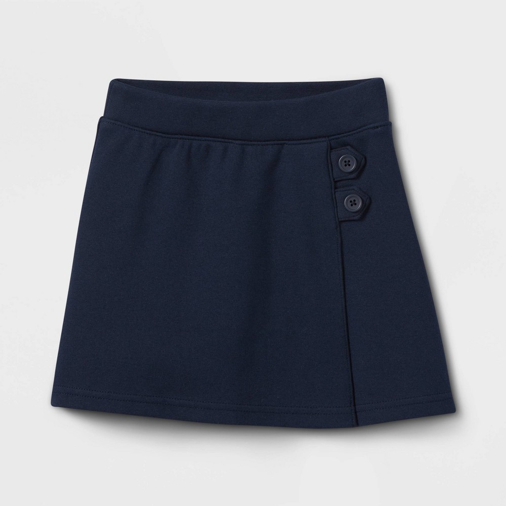 Toddler Girls' Pull-On Uniform Knit Skort - Cat & Jack™ Navy 3T: At Knee