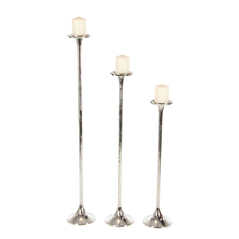 Set of 3 Metallic Aluminum Candle Holders - Olivia & May, 1 of 16
