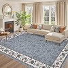 Coucheta Washable Rug Non-Slip Vintage Low Pile, Distressed Floral Rubber Backing Carpet for Kitchen Entryway Laundry,Multiple Sizes and Colors - 3 of 4