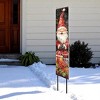 HomeRoots 42" Black Green Red And White Solid Wood Christmas Santa Garden Stake - 2 of 4