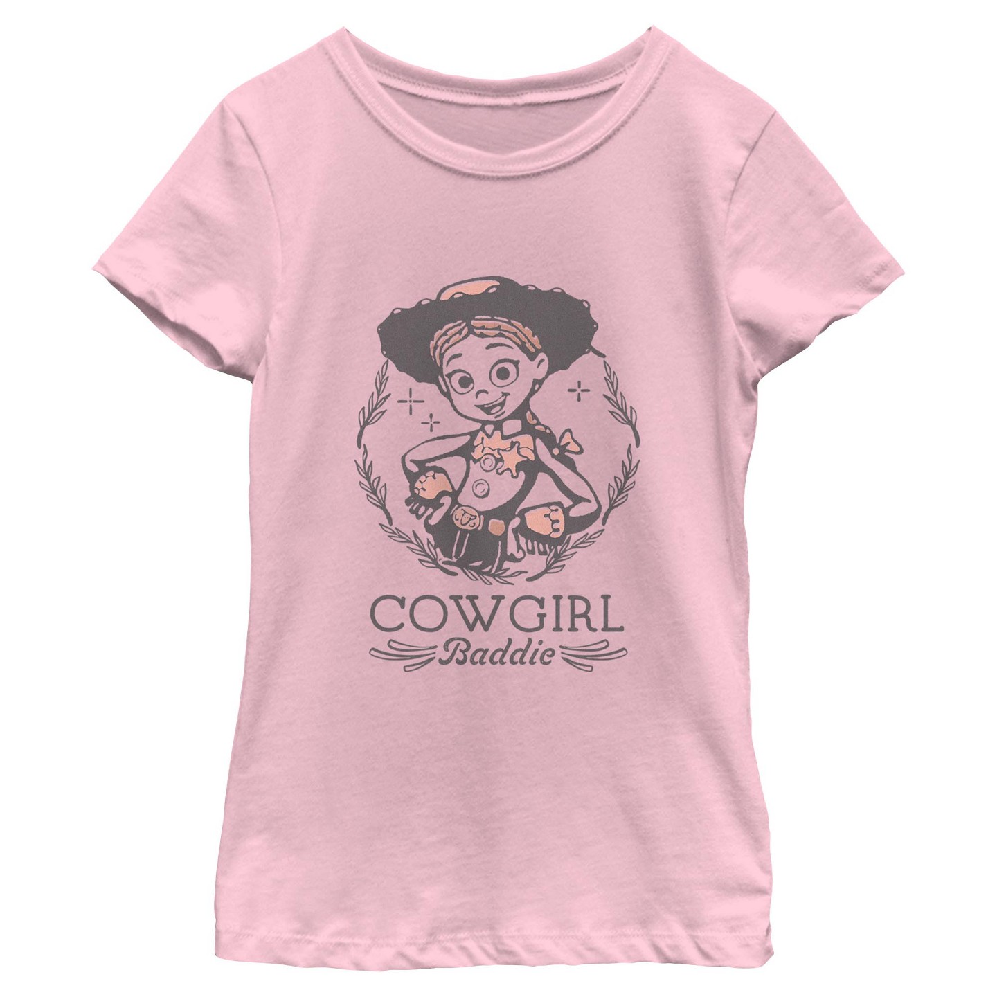 Футболки Girls Toy Story 5 Cowgirl Baddie Badge T Shirt - Light Pink - Large, цвет: Светлый розовый — фото 1