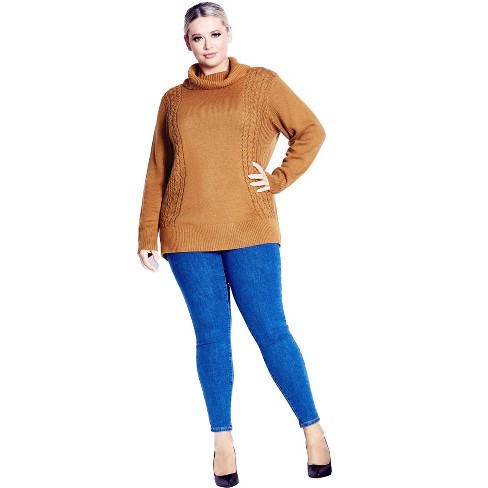 Avenue Women's Plus Size Rosie Cable Knit Sweater - image 1 of 4