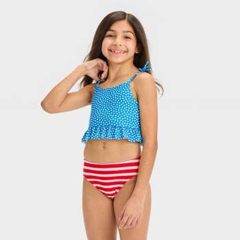Girls' Star Bright and Striped Midkini Set - Cat & Jack™