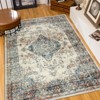 SEVOBAL Rug Indoor and Outdoor Area Rug Vintage Large Non-slip Rug For Living Room Kitchen Bedroom, Blue, 120"*96"*0.31" - 2 of 4