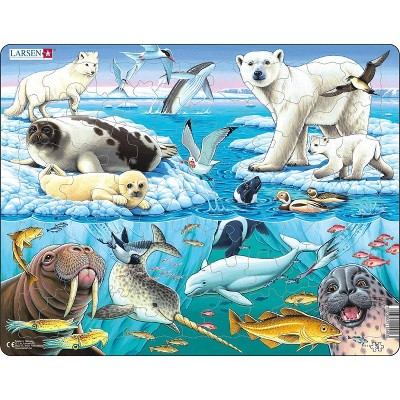 Larsen Puzzles Arctic Ice Kids Jigsaw Puzzle - 75pc