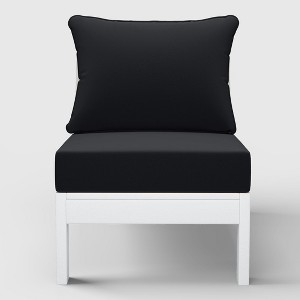 WestinTrends  Avalon Outdoor HDPE Deep Seating Modular Armless Patio Chair with Patio Cushions - 1 of 4