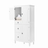 NicBex Bathroom Storage Cabinet with 3 Drawers,Tall Storage Cabinet with 4 Adjustable Shelves for Living/Kitchen/Office - 2 of 4