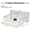 KTMBDW Twin/Full Size Daybed with Storage Shelves and Trundle Bed, Wooden Bed with Study Desk for Bedroom, Guest Room, No Boxing Spring Needed - 4 of 4