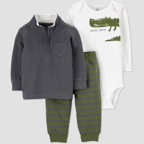 Carter's Just One You® Baby Boys' 3pc Gator Top & Bottom Set