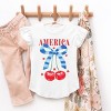 The Juniper Shop Coquette America Cherries Flutter Sleeve Tee - 3 of 4