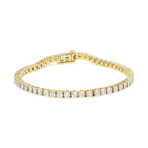 Haus of Brilliance Silver 1.0 Cttw Miracle-Set Diamond Round Faceted Bezel Tennis Bracelet - 1 of 4