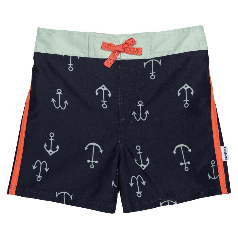 Gerber Baby and Toddler Boys' Rashguard and Swim Trunks and Trunks Set - 2-Piece, 2 of 7