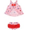 RuffleButts Baby/Toddler Knit Swing Top and Bloomer Set - 2 of 4