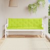 vidaXL Garden Bench Cushions-Set of 2 Bright Green 70.9"x19.7"x2.8", Water-Resistant Oxford Fabric, Indoor/Outdoor Use, Secure Ropes - 2 of 4