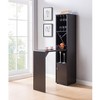 Vynxaria Red Cocoa Bar Cabinet with Wine Bottle Compartment & Open Shelving - Stylish Storage Solution - 2 of 4