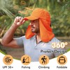Tirrinia Mens Sun Hat with Neck Flap Cover, Foldable Hat for Outdoor Fishing Hiking, One Hat Double Use - 3 of 4