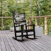 Flash Furniture Manchester Contemporary Rocking Chair, All-Weather HDPE Indoor/Outdoor Rocker - 2 of 4