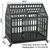 FURNIinspire Pet Crates and Houses Heavy Duty Dog Crate, Durable Versatile and Portable, with 4 Lockable Wheels, Black, 43.3"*29.5"*44.5" - 3 of 4