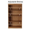 Hastings Home 4-Tier Open Front Bookshelf, Brown - 2 of 4