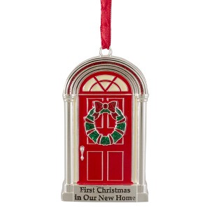 Northlight 3" Silver Plated "First Christmas in Our New Home" European Crystal Christmas Ornament - 1 of 3