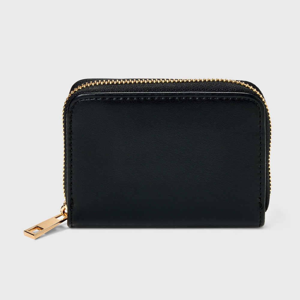 Photos - Travel Accessory Small Zip Wallet - A New Day™ Black