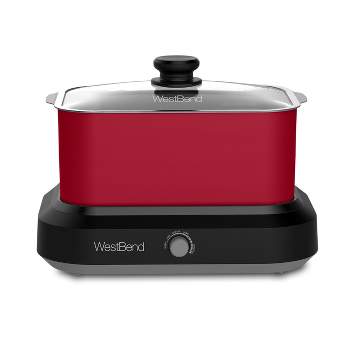 West Bend Versatility Slow Cooker, 6 Qt. Capacity, in Red