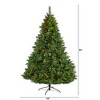 Nearly Natural 7-ft West Virginia Full Bodied Mixed Pine Artificial Christmas Tree with 450 Clear LED Lights and Pine Cones - 2 of 4